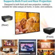 72-Inch 16:9 4K Movie Projection Screen, 16:9 High Definition Foldable Portable Wrinkle-Resistant Double-Sided 72-Inch Indoor/Outdoor Projection Screen, Suitable For Home, Party, Office, Classroom And Other Occasions. - Multicolor - View 5