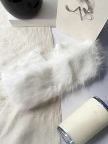 女士毛绒发箍，仿毛皮耳罩，秋冬季保暖头饰，时尚发带 - 彩色 - 查看 7