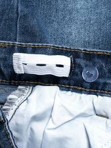 Jeans rectos de lavado oscuro clásicos para niño, vuelta al colegio en verano/otoño - Gris Oscuro - Ver 7