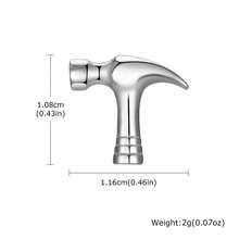 Pendientes de martillo de acero inoxidable para hombres, joyería de color acero - soltero - Ver 2