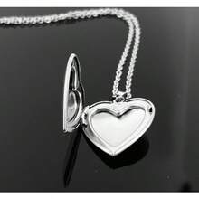 Collar Relica para Fotos de Acero Inoxidable Corazón oyería para - Plateado - Ver 3