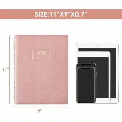 Agenda de citas 2026 Agenda semanal 2026 Agenda 2026 22.8 x 28.9 cm agenda diaria por hora 2026