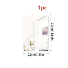 OUTANA 1片无框自粘全身镜墙贴。可移除、防碎、非玻璃材质的长方形镜子,适用于卧室、健身房门、客厅、浴室和办公室,可用作装饰化妆镜或墙镜。 - 彩色 - 查看 19