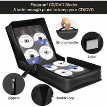 Cajas de Almacenamiento para CD, contenedor con capacidad para 400, Caja de Almacenamiento de DVD Ignífug, Carpeta de CD/DVD, Bolsa de Almacenamiento Portátil para Automóviles Domésticos - 1 - Ver 3