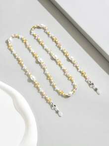 1pc Women's Colorful Beaded Eyeglasses Chain, Unique Accessory - Multicolor - View 5