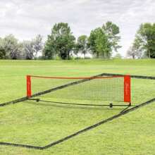 Soozier 10ft Portable Soccer Tennis/Pickleball/Badminton/ Tennis Net/ Sideline Training With Included Storage Bag, Red - BlackRed + Iron - View 9
