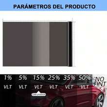 ​Pelicula Termica para Autos y Hogares Bloquea Calor Anti-UV Protector de Vidrio Decorativa con Oscurecimiento Privacidad para Coches Casas Oficinas Tiendas y Vehiculos​/Pelicula de Vinilo para Coche y Ventanas Resistente Arachazos Anti-UV Aislamiento Termico Oscurecimiento Unidireccional para Autos Hogares Negocios y Espacios Comerciales​ - 30CM*1M negro mágico - Ver 2