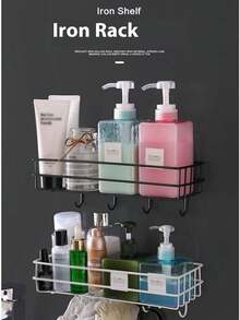 No Drill Bathroom Kitchen Toilet Triangle Shelf, Space Saving Storage Rack - Multicolor - View 9