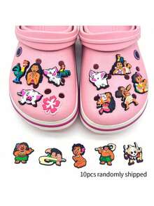 [ Official Licensed] Moana Series Shoe Charms (5/10pcs) - PVC Waterproof Shoe Clips, Moana/Maui Character Design, DIY Creative Decoration For Kids And Adults,Shoe,Spring Summer Picks,Brides Maid Gifts,Room,Bedroom Deccor,Bedroom Deccor,Beach,Travel,For Men,For Women,Vacation - Multicolor - View 7