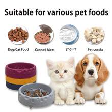 硅胶宠物慢食碗，防滑防吞咽狗碗，适用于小型/中型犬 - 500ml - 查看 4