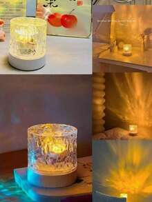 1 đèn LED chiếu hình sóng nước 16 màu, điều khiển từ xa và cảm ứng, đèn điện tử dùng nguồn USB, thích hợp trang trí nhà cửa và ký túc xá, quà tặng hoàn hảo cho sinh nhật và ngày lễ, bóng đèn thông minh, đèn chiếu điểm thông minh, đèn phòng ngủ, đèn LED phòng khách, đèn ngủ, trang trí phòng. - Nhiều màu - Xem 5