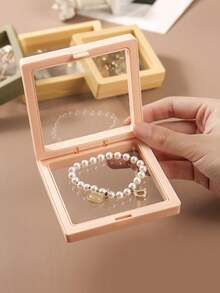 Dopamine Candy Color Anti-Oxidation PE Film Jewelry Storage Box Display Rack, Multi-Functional Storage For Necklaces, Rings, Jewelry, Suitable For Women's Vanity, Drawers, Travel, Jewelry Box - Multicolor - View 2