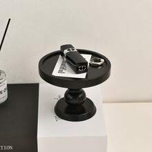 1pc Vintage Wooden High Leg Tray Decor, Elegant Entryway Catchall Tray, Jewelry & Candle Display Stand, Desktop Decoration, Surprise Gift For Friends