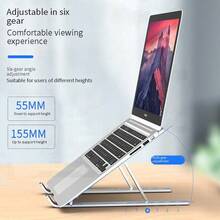 Aluminum Alloy Laptop/Tablet Stand, Foldable Desktop Riser Holder, Portable Computer Desk Organizer - Multicolor - View 3