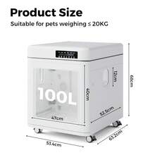 Advwin 100L Large Pet Dryer Box With Wheels, Smart Temperature Control, 360° Drying, Ultra Quiet, Foldable Design, Dog Drying Box Automatic For Cats And Multi-Pet Families - AU Plug(220-240V) - View 10