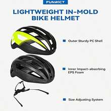 Adult Bicycle Helmet with Visor and Glasses for Mountain and Road Cycling, Rechargeable Rear Light - Negro Amarillo - Ver 9