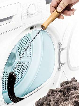 Long Handle Multi-Purpose Radiator Cleaning Brush, Dryer Vent Cleaning Brush, Stainless Steel Dryer Vent Cleaner Kit, Dryer Lint Brush, Manual Lint Brush, Long Flexible Refrigerator Dryer Lint Vent Trap Brush, Flexible Lint Remover