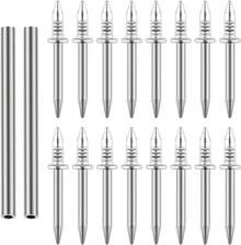 200 Pcs Clavos Doble Cabeza, Clavos sin Costuras con Herramientas Instalación, Clavos para Zócalos, Clavos para Concreto, Fijación, Fotos, Rodapiés, para Proyectos de Decoración y Montaje - 200 piezas - Ver 1