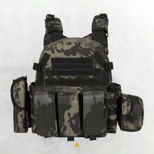 迷彩防弹战术背心，多功能透气耐磨户外背心 - 彩色 - 查看 12