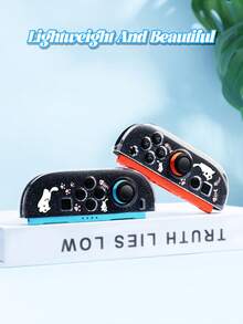 1个卡通猫鱼骨图案透明闪光保护壳，兼容Switch 2 (2025) / Switch OLED主机和Joy-Con手柄，Switch玩家的最佳礼物 - 彩色 - 查看 6