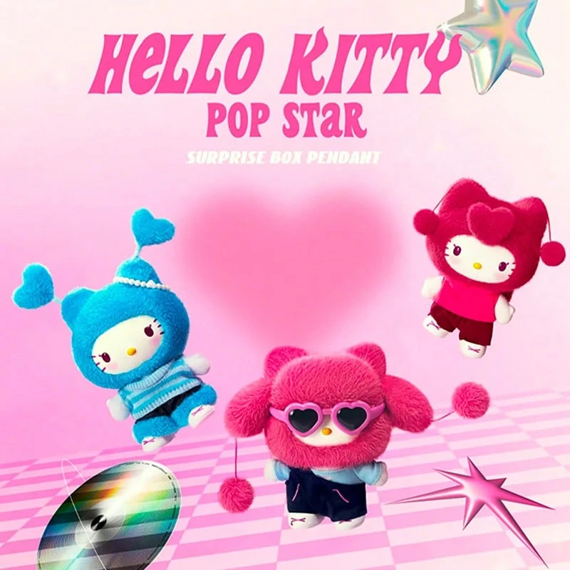 Miniso 1pc Random Pop Star Series Blind Box Pendant, Celebrity Style Apparel, Cute Details, Vinyl & Plush Material, With Clip Bag And Keychain, Portable Decorative Pendant