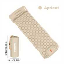 PACOONE Outdoor Camping Inflatable Air Mattress Sleeping Pad With Pillow, Ultra-Light Air Cushion With Built-In Pump, Suitable For Hiking