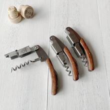 1 Piece Of Personalized Custom Wooden Handle Bottle Opener, Laser-Engraved Bottle Opener, Engraved Wedding Gift Prepared For Groomsmen, Bride's Father, And Ushers, Employee Gift, Party Gift, Wine Bottle Opener - Wooden-handled Corkscrew Bottle Opener - View 11