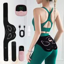 Electric Hip Trainer With Remote Control - Rechargeable Hip Trainer | Remote Control Usage | Ideal Gift For Home Gym & Muscle Recovery, Muscle Massager, Comfortable Design, Peach Butt Shaper For| Home Fitness - 黑色 - 查看 1