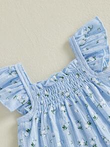 Baby Girls Tank Top Co-Ords - Blue - View 4
