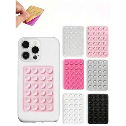 1/3/4/6pcs Silicone Phone Suction Cup Holder, Sticky Phone Stand, New Silicone Suction Cup Phone Holder, Upgraded Suction Cup Card Package, Hot Selling Product, Silicone Suction Cup Phone Case Holder, Fully Upgraded Super Strong Adsorption, 1/3/4/6pcs Suction Cup Phone Stand