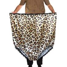 1pc Oversized Funny Underwear Gag Gift, Leopard Print With Black Lace Trim, Adult Joke Gift, Extra Large Hilarious Novelty Granny Panties, Brings Laughter And Party Fun