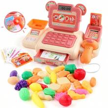 Children's Funny Dress-Up Toy Simulation Cash Register, Parent-Child Interactive Supermarket Cash Register Toy, Suitable For 3+ Years Old (Batteries Not Included) - Multicolor - View 7