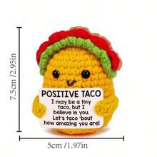 A Creative Crochet Plush Little Duck With Valentine's Day Heart Plush Gift, In Teal Cucumber Style, A Cute Mini Desktop Decoration, Comes With A Front Card, Room Decoration, Suitable As A Gift To Encourage Friends And Colleagues, For Girlfriends, Valentine's Day Gifts, And Various Holiday Presents. - Multicolor - View 9