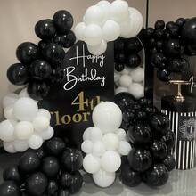 27 pezzi/48 pezzi Set di palloncini in lattice opaco nero e bianco da 10 pollici, adatti per feste di compleanno, decorazioni per matrimoni, anniversari, Capodanno, addii al celibato, archi di palloncini, rivelazione del , lauree, baby shower, San Valentino, ritorno a scuola, feste con palloncini, accessori fotografici, decorazioni per interni ed esterni - Pelle color oro metallizzato - Visualizzare 2