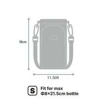 TYESO Crossbody Water Bottle Bag In Three Sizes With Cell Phone And Key Pocket, Adjustable Strap, 1 Piece Portable Water Bottle Holder For Casual Outdoor Use With Shoulder Strap, Accommodates 32oz Bottles, Water Bottle Holder Bag With Phone Pocket, Water Bottle Pouch With Crossbody Strap For Hiking, Trail, Travel, Camping (Water Bottle Not Included, Random Letter On Bag Surface), Back To School Supplies - 灰色的 - 查看 6