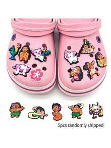 [ Official Licensed] Moana Series Shoe Charms (5/10pcs) - PVC Waterproof Shoe Clips, Moana/Maui Character Design, DIY Creative Decoration For Kids And Adults,Shoe,Spring Summer Picks,Brides Maid Gifts,Room,Bedroom Deccor,Bedroom Deccor,Beach,Travel,For Men,For Women,Vacation - Multicolor - View 6