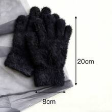 1 Pair Unisex Solid Color Casual Soft Elastic Touchscreen Gloves, Warm And Windproof, Suitable For Office, Touchscreen, Writing For Students, Autumn/Winter - Multicolor - View 5
