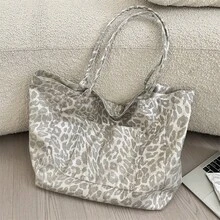 New Autumn/Winter Leopard Print Large Capacity Shoulder Bag, Suitable For Daily Use, Commuting, School And Casual Occasions - Multicolor - View 14