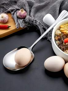 2 Packs Extra Large Stainless Steel Long Handle Serving Spoons | Durable Thickened Design, Suitable For Home, Hotel, Canteen, And Restaurant, 304 Stainless Steel