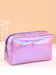1pc/2pcs/4pcs Holographic Cosmetic Bag, Toiletry Bag, Makeup Organizer Pouch, Portable Travel Makeup Bag, Makeup Tool Bag, Coin Purse,Pouch,Makeup Pouch,Travel Essential - Multicolor - View 6