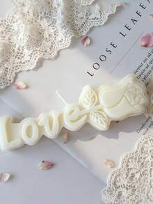 1pc Valentine's Day Rose LOVE Candle, High-End Romantic Atmosphere Simulated Flower Candle, Suitable For Celebrating Valentine's Day/Party Dinner/Candlelight Dinner/Gift For Lover/Home Decor/Souvenir - Multicolor - View 7