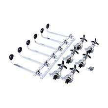 Dispensador de licores montado en la pared de 6 botellas, soporte de mayordomo para barra de mayordomo, alcohol, botella de vino, cerveza y alcohol, soporte para bebidas - Plateado - Ver 4