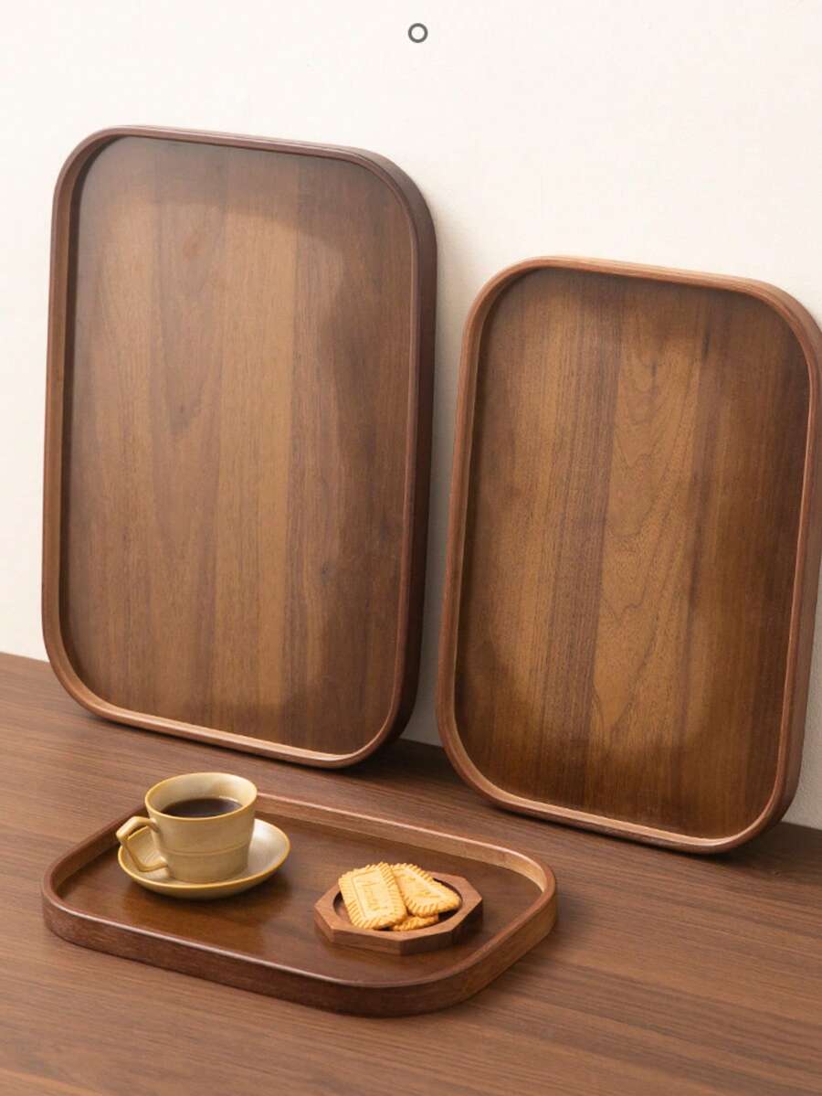 1个带把手的胡桃木托盘,可用于盛放食物、小吃、饮料、寿司、牛排、披萨、甜点、蛋糕、面包,也可用作早餐托盘、咖啡托盘、茶托盘、冷盘,或斋月托盘。 - 紫紅色 - 查看 1
