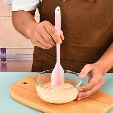 Bộ 3 thìa silicon trong suốt 28cm - Chịu nhiệt, đa năng, thích hợp để phết bơ, đánh kem, làm bánh, trộn, phết mứt - Dụng cụ nhà bếp thiết yếu - Nhiều màu - Xem 3