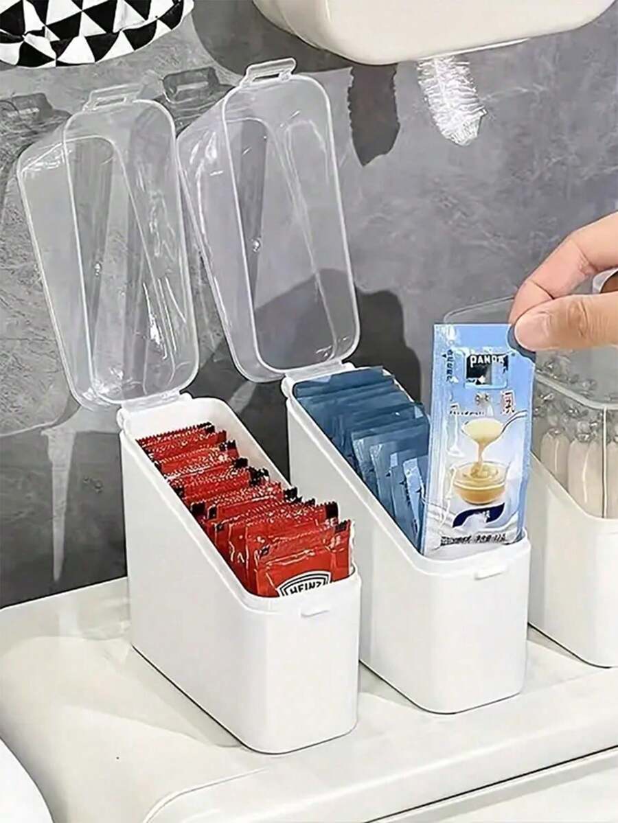 1/2 hộp nhựa đựng đồ kèm nắp chai và phô mai - Thích hợp để bảo quản thực phẩm tươi trong tủ lạnh, hộp đa năng dùng trong văn phòng, đựng túi cà phê/trà, phụ kiện nhà bếp và đồ dùng gia đình. - Nhiều màu - Xem 1