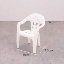 1/5/10pcs Mini Plastic Doll House Backrest Chairs, Miniature Realistic Chair Models, Random Color Combination - Multicolor - View 6