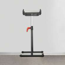 Paquete de 2 soportes con rodillos, carga máxima de 250 lb, altura ajustable de 27 a 43 pulgadas para carpintería - 2 soportes de 250 lb - Ver 1