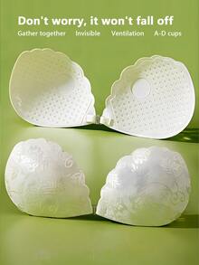 1 件肤色蕾丝隐形聚拢文胸，随机附赠透明肩带 - 彩色 - 查看 1