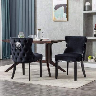 WAHSON OFFICE CHAIRS 2PCS Wahson Velvet Dining Chairs, Solid Wood Chair Chairs Chair For Restaurant