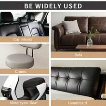 20x54英寸人造革修补片，自粘皮革墙纸，人造革胶带，适用于沙发、家具、汽车座椅内饰修复，防水防油，卧室/客厅墙面装饰 - 50x137cm-20x54inch - 查看 5